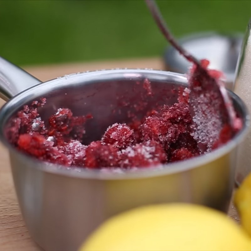 Step 2 Mash raspberries with sugar Raspberry Juice