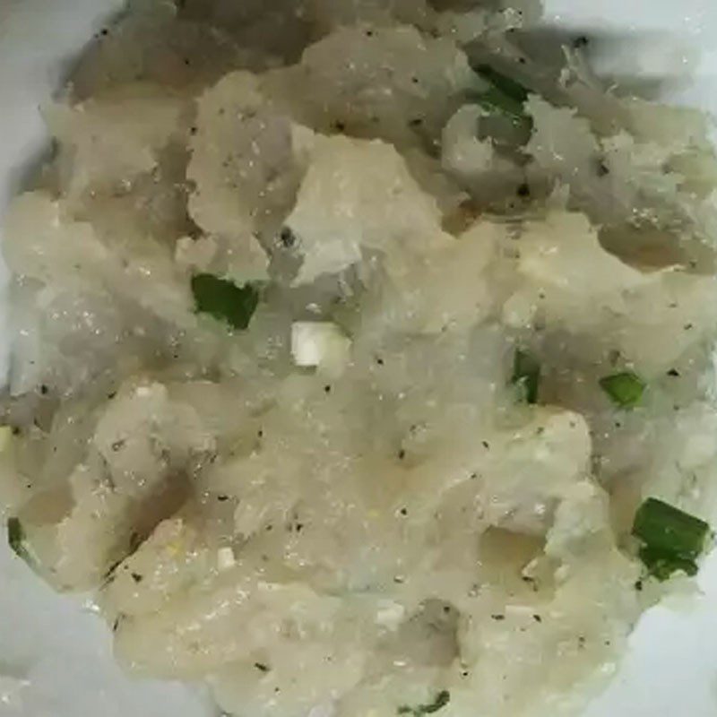 Step 2 Pounding the Fish Mackerel Fish Cake