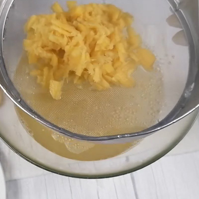 Step 2 Crush and cook ginger water Pineapple ginger lemon juice