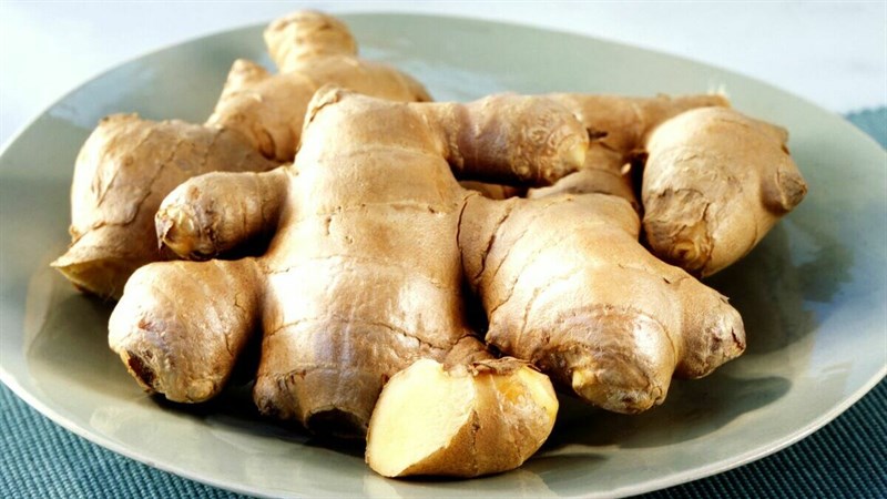 Ingredients for ginger powder dish