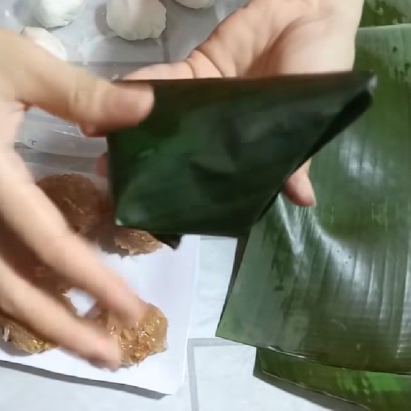 Step 7 Wrapping the Coconut Filled Cake
