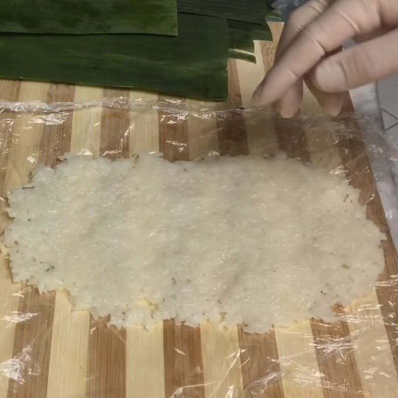Step 4 Banana Wrapping Grilled Sticky Rice Banana
