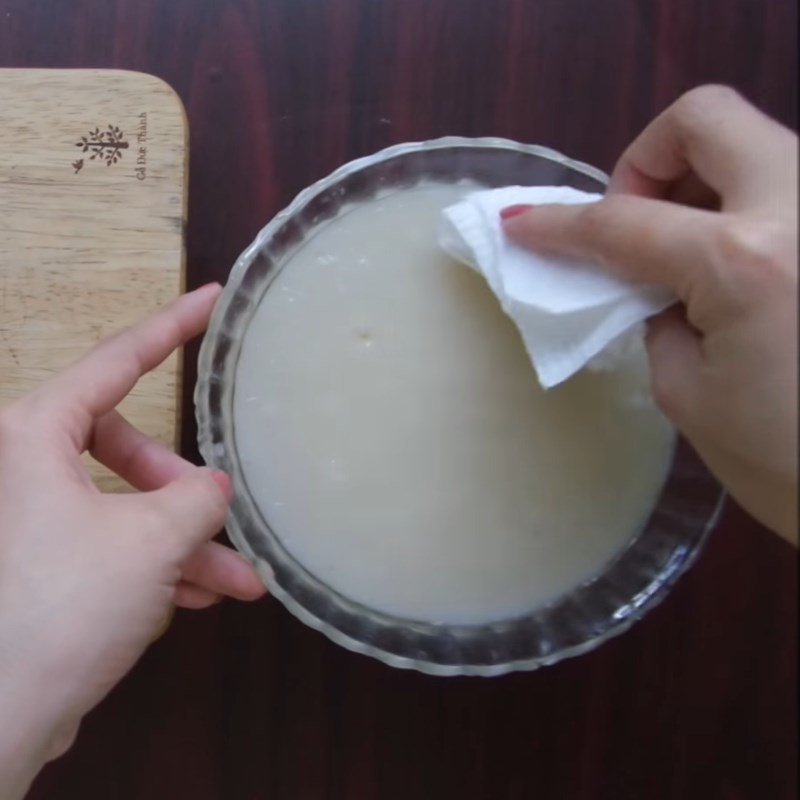 Step 2 Steaming the dough Cheese rice cake