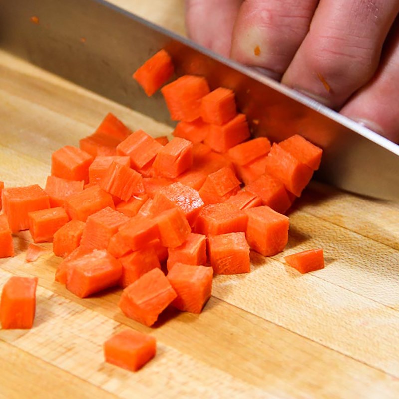 Step 2 Prepare other ingredients for Crab Carrot Porridge