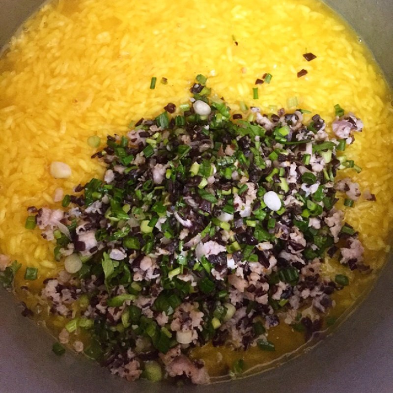 Step 3 Steam the sticky rice Minced meat sticky rice