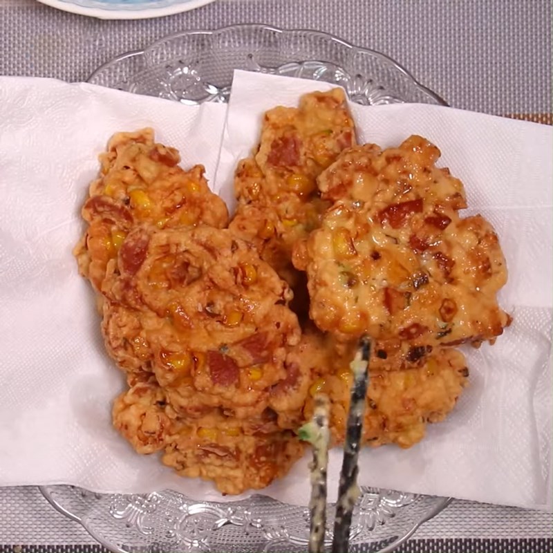 Step 5 Completion Fried corn egg (corn) and sausage