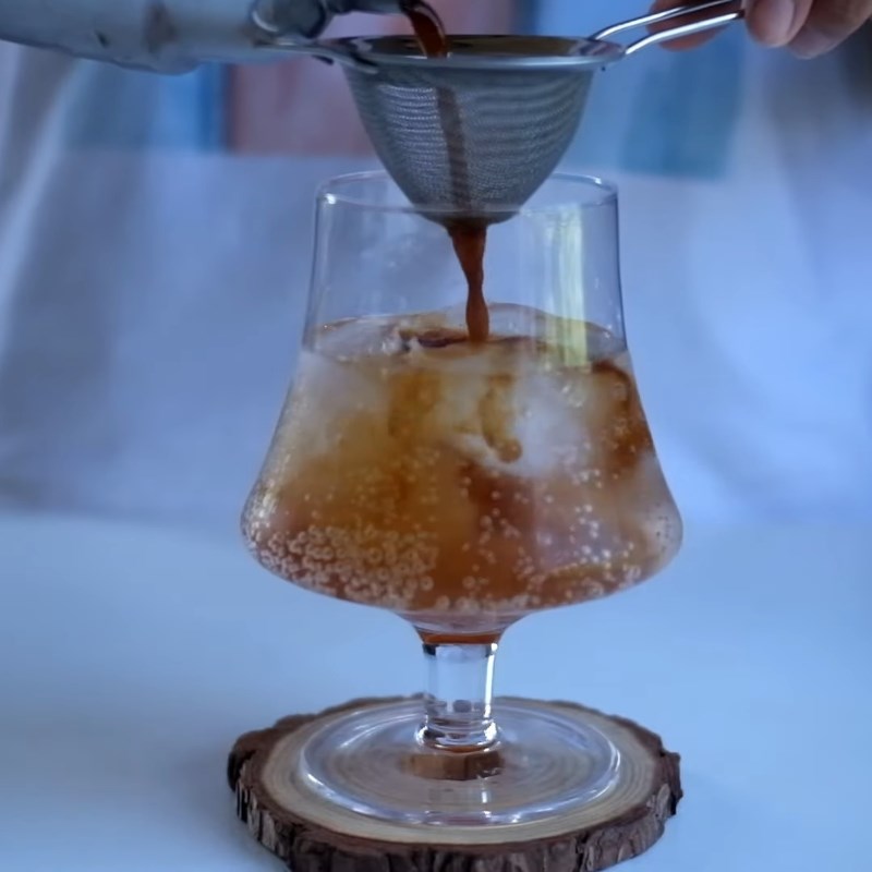 Step 3 Completion of Lemon Mint Coffee Soda