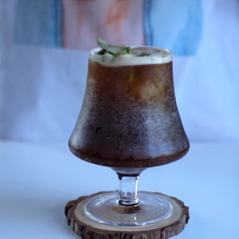 Step 3 Completion of Lemon Mint Coffee Soda