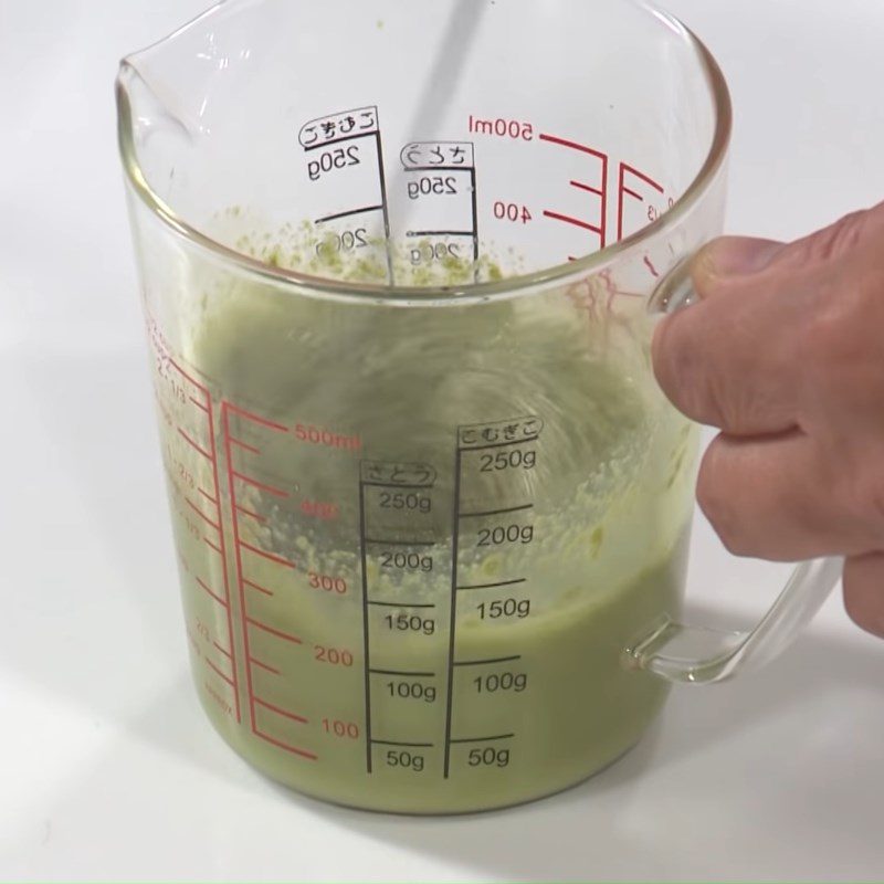 Step 3 Completion Roasted Rice Matcha Milk Tea Jelly