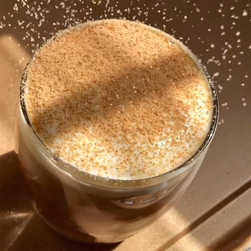 Step 4 Making roasted soybean powder and finishing Soybean milk tea with cream cheese