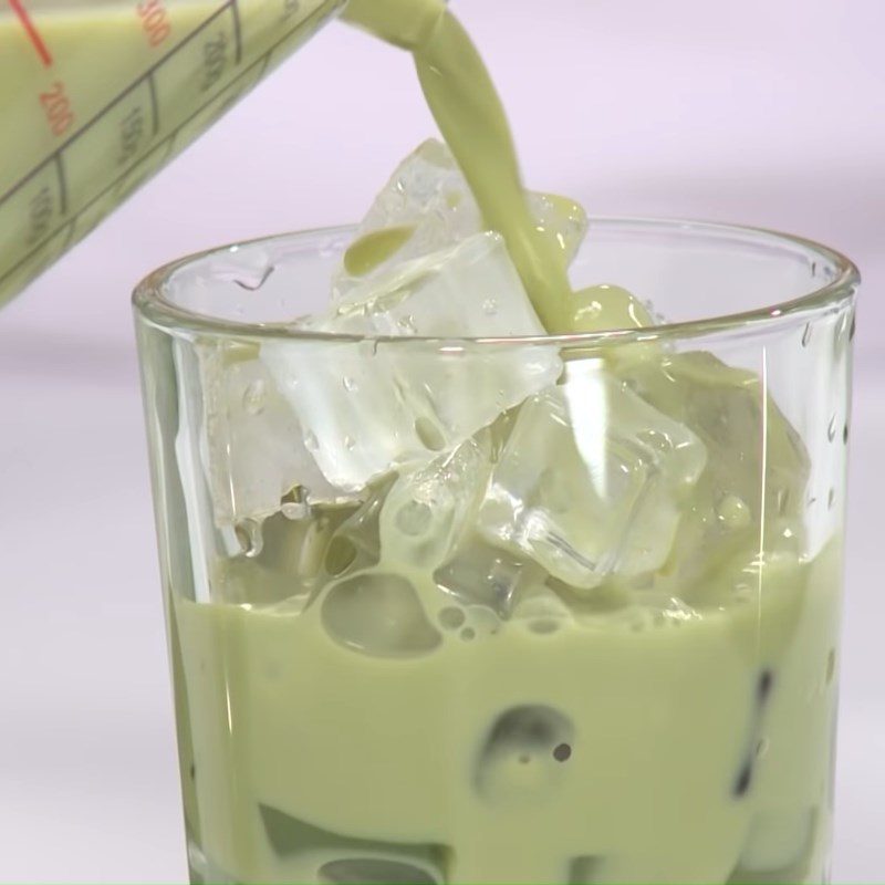 Step 3 Completion Roasted Rice Matcha Milk Tea Jelly