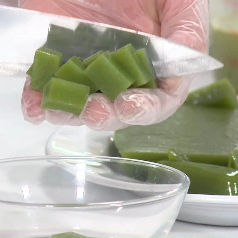 Step 3 Completion Roasted Rice Matcha Milk Tea Jelly