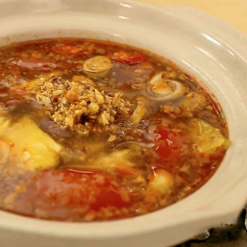 Step 4 Completion Sour and Spicy Squid Hotpot