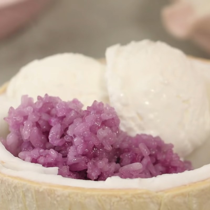 Step 4 Completion of Thai Sticky Rice Coconut Ice Cream