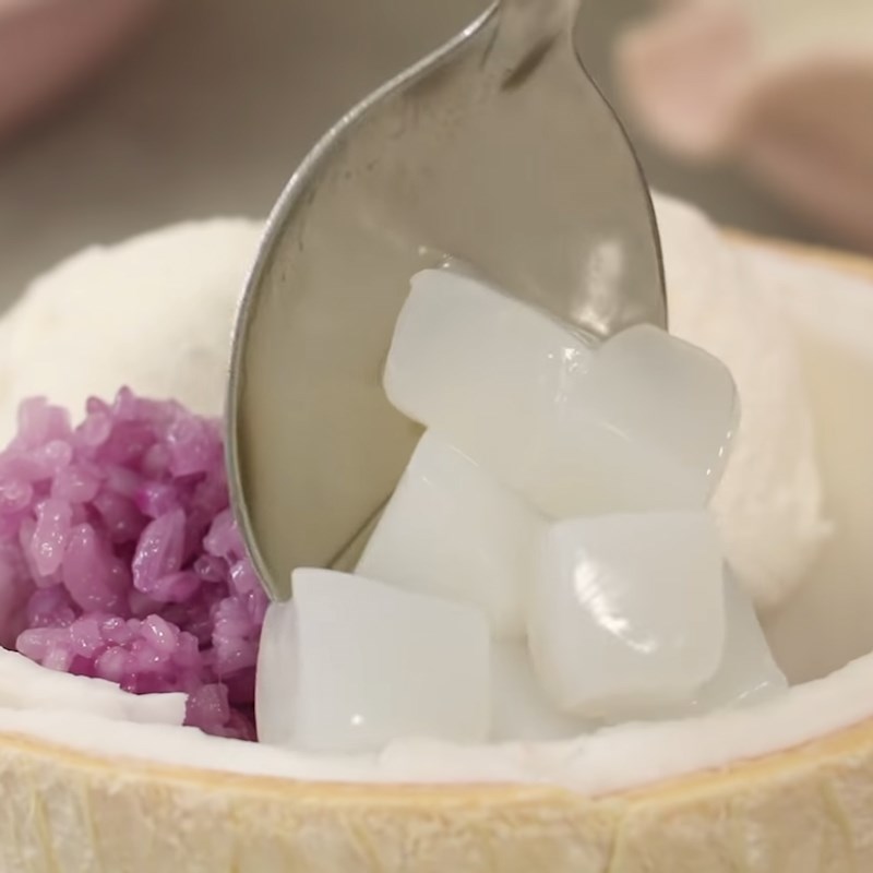 Step 4 Completion of Thai Sticky Rice Coconut Ice Cream