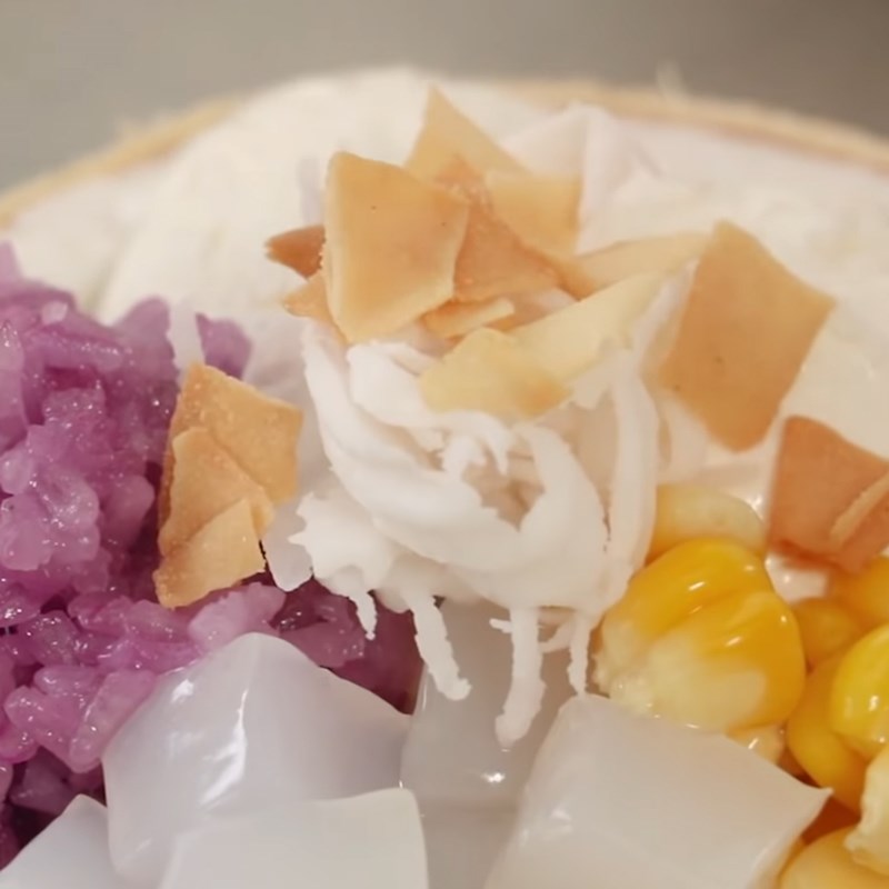 Step 4 Completion of Thai Sticky Rice Coconut Ice Cream