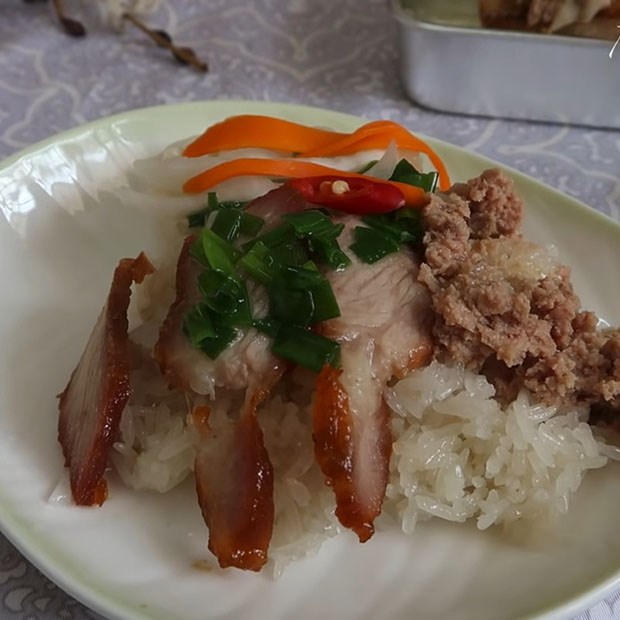 Step 7 Completion Char Siu Sticky Rice