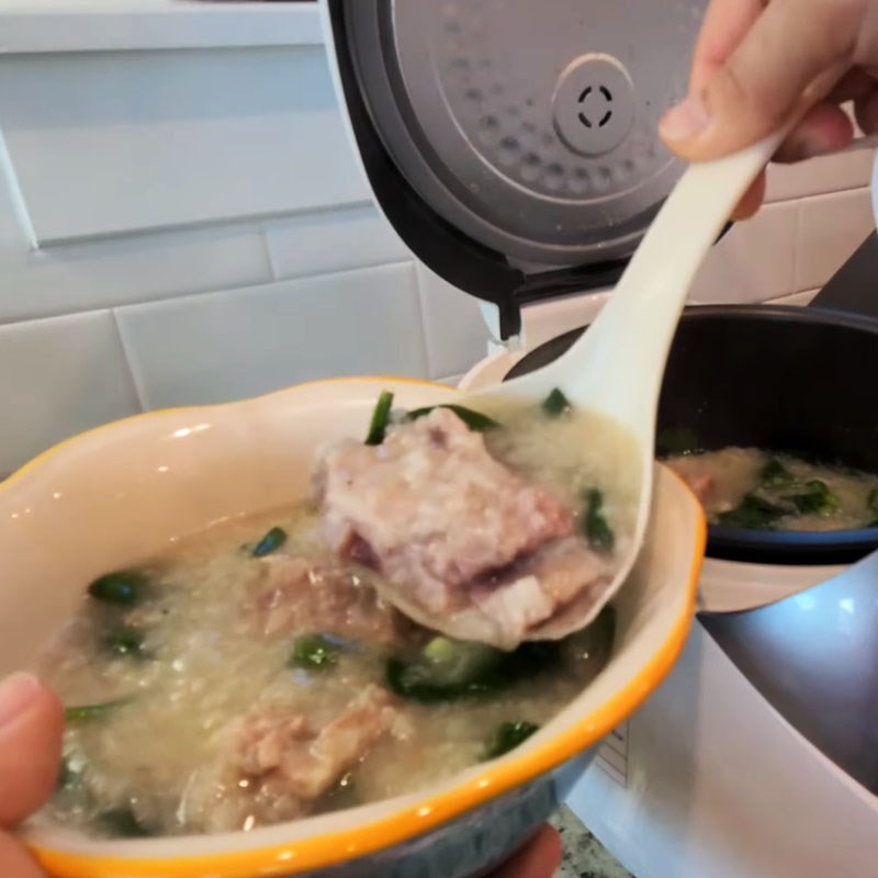 Step 3 Complete Pork Rib Porridge cooked with Cuckoo rice cooker