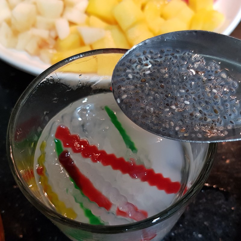 Step 3 Completion Coconut jelly chia fruit