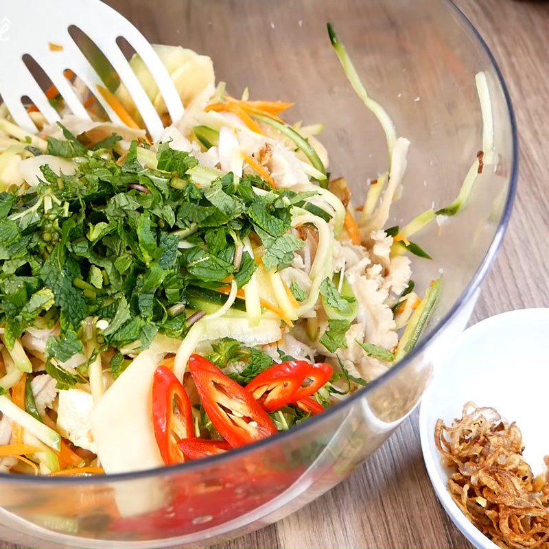 Step 5 Completion of Beef Tripe Salad (nộm)