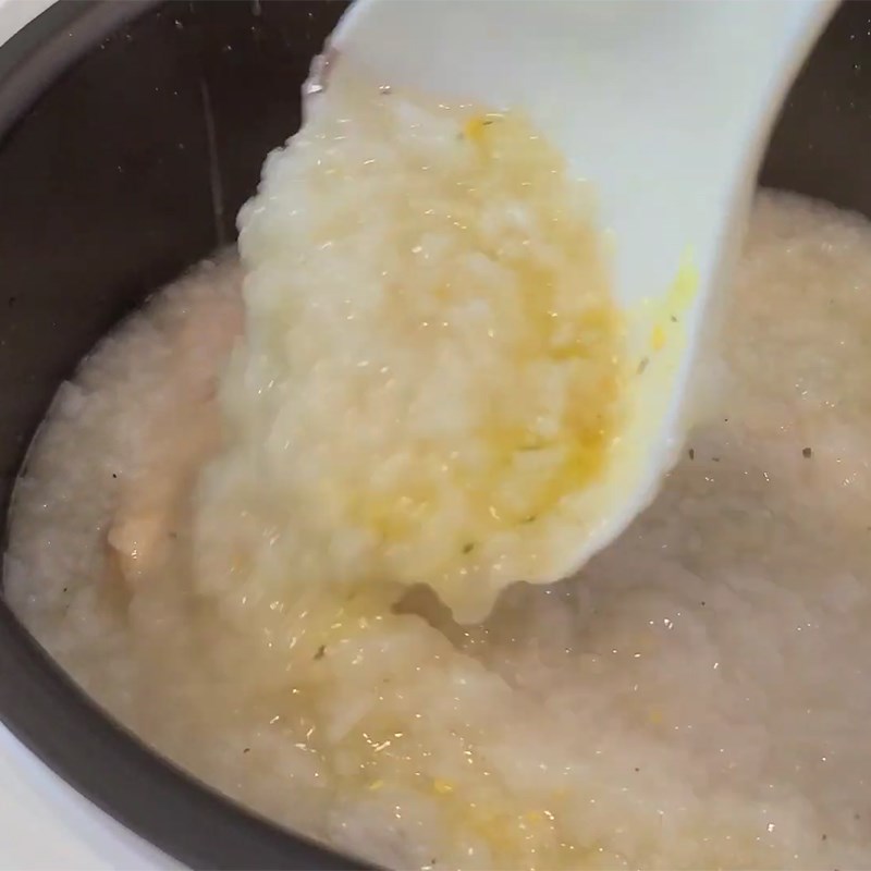 Step 3 Completion Chicken porridge cooked in Cuckoo rice cooker