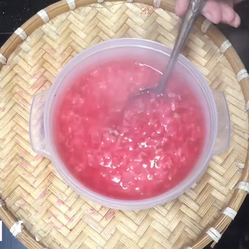 Step 6 Completion Beef porridge with beetroot
