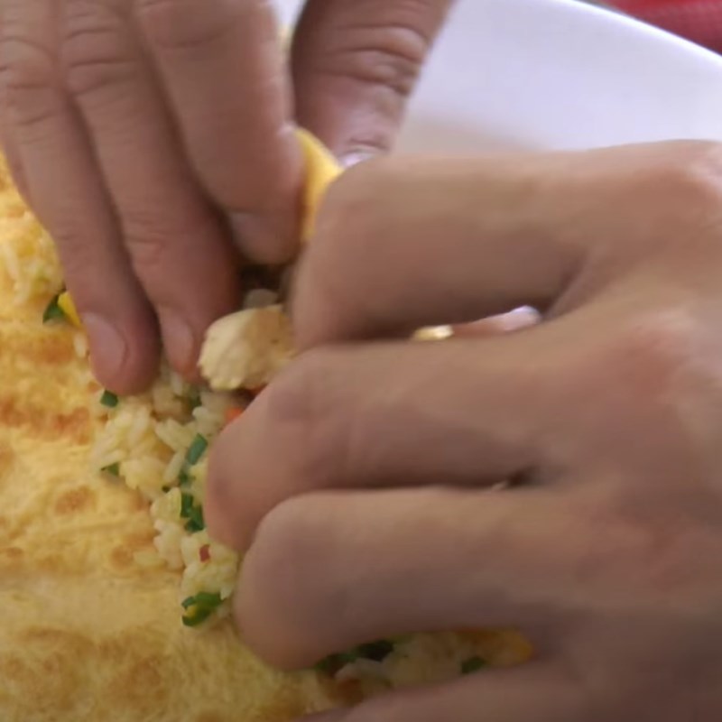 Step 7 Completion Korean egg fried rice roll