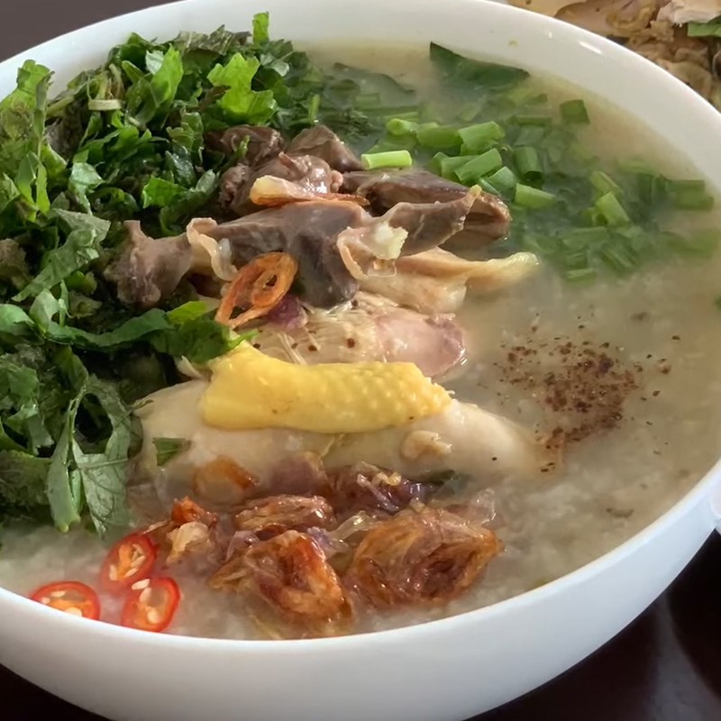Step 9 Completion Chicken Porridge with Perilla