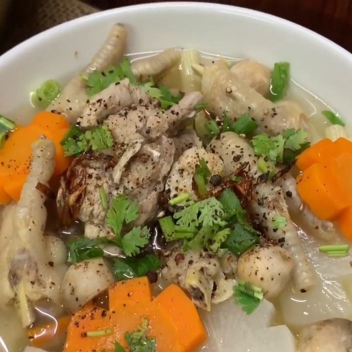 Step 6 Finished Product Pork Bone Noodles with Chicken Feet
