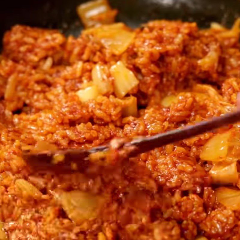 Step 5 Completion of Kimchi Fried Rice with Beef