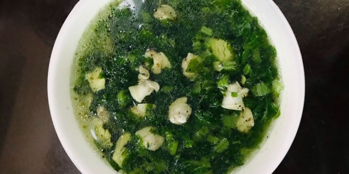 how to cook green mustard soup with delicious scented clams thai 15265