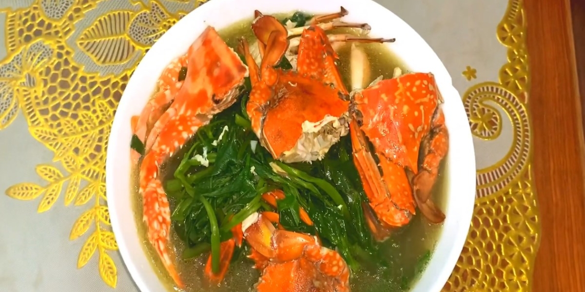 how to cook greens with sour soup delicious simple 04380