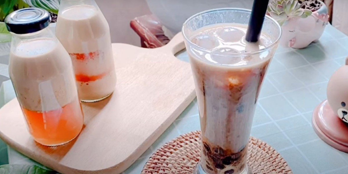 how to make caramel milk tea delicious and fragrant drink 12868