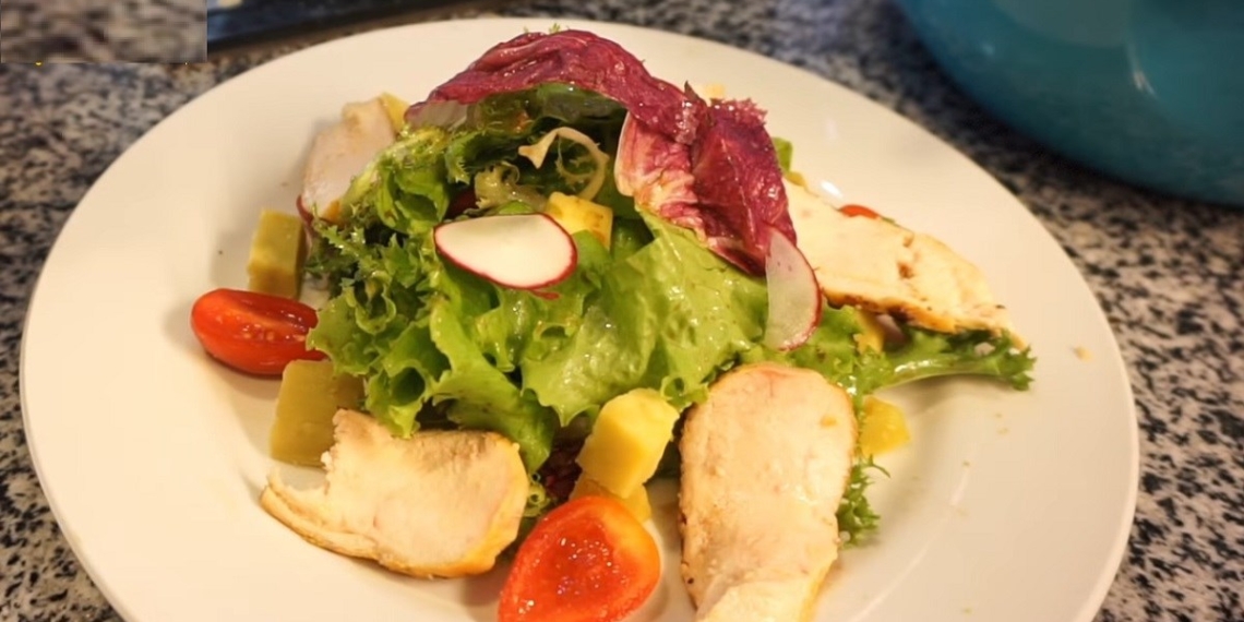 how to make chicken salad with sour sweet peanut dressing delicious recipe 14127