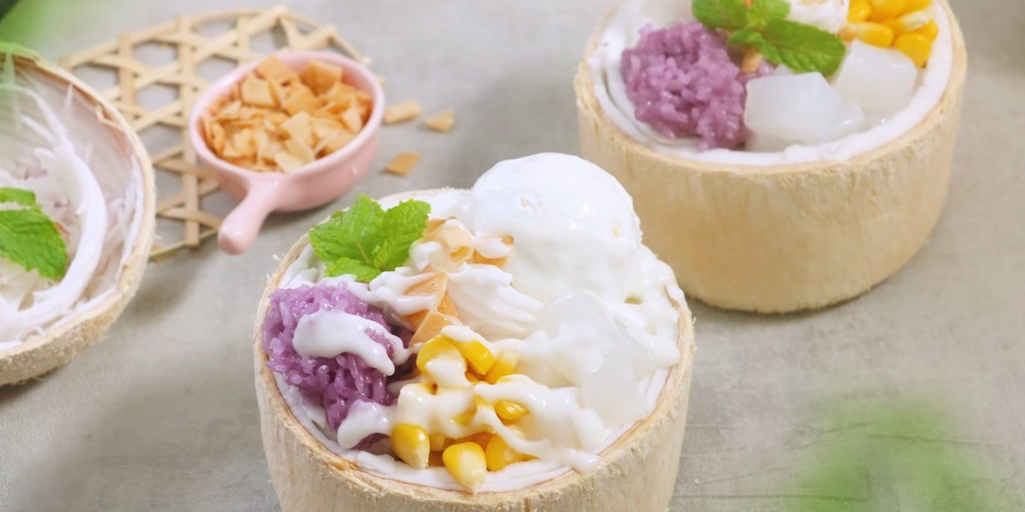 how to make delicious coconut sticky rice ice cream simple at home 00933