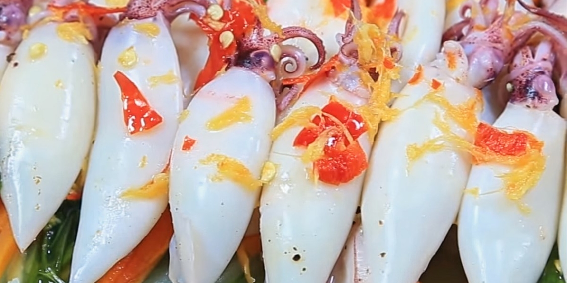 how to make delicious fragrant steamed squid 01423