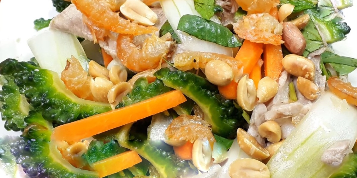 how to make dry bitter melon with shrimp and meat thanh mat khong lo bi dang 06853
