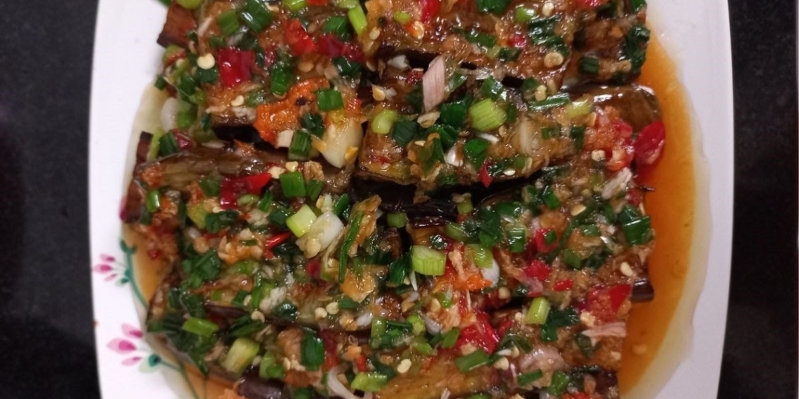 how to make fried eggplant with delicious salty sweet dipping sauce 13268