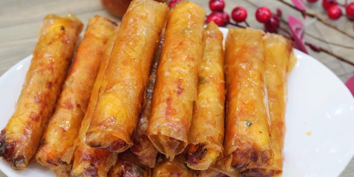 how to make sen flower spring rolls simple delicious 07412