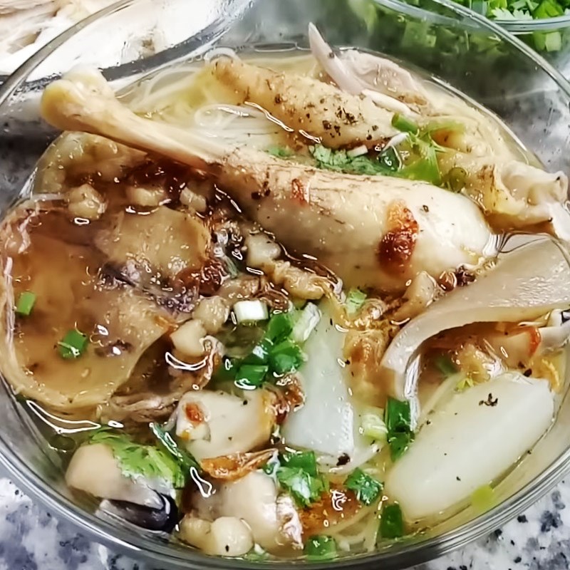 Step 6 Final Product Chicken Mushroom Rice Noodles