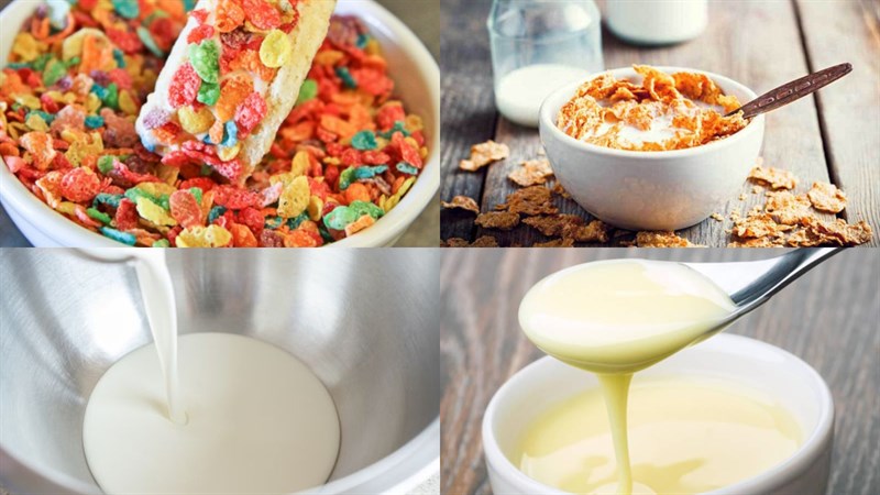 Ingredients for cereal ice cream