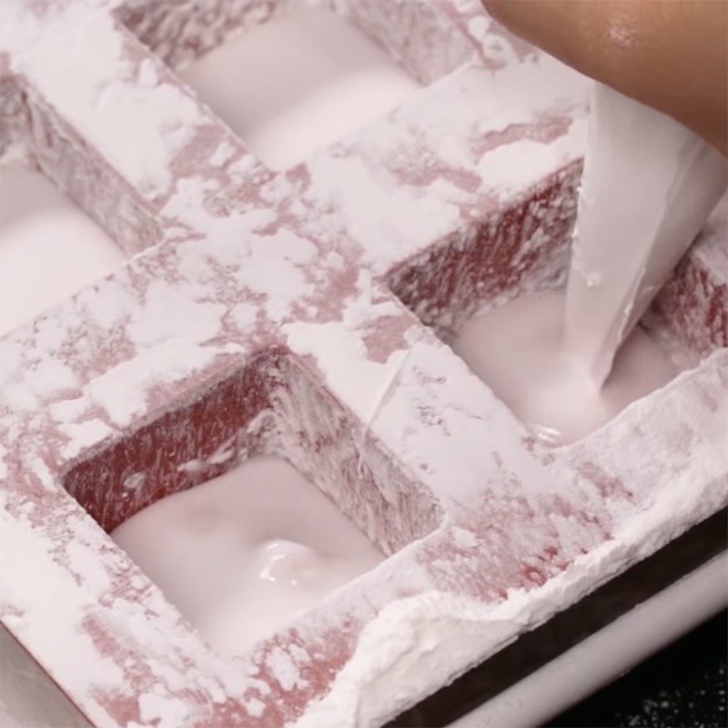 Step 3 Candy Molding Marshmallow Candy with Chocolate Filling