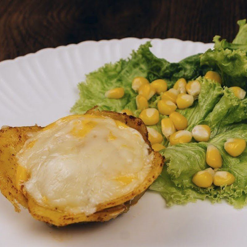 Step 4 Final Product Baked Potato slices with egg