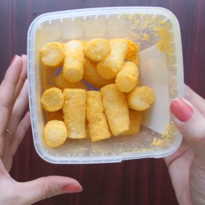 Step 5 Shake rice cake with cheese Rice cake shaken with cheese