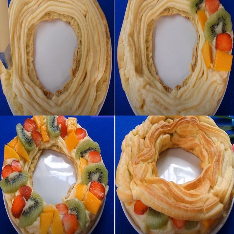 Step 4 Make the fruit cream puff Cream puff with fruit