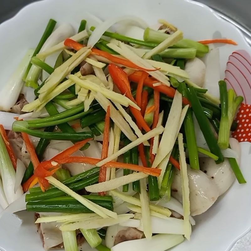 Step 3 Steamed pig intestines with ginger Steamed pig intestines with ginger