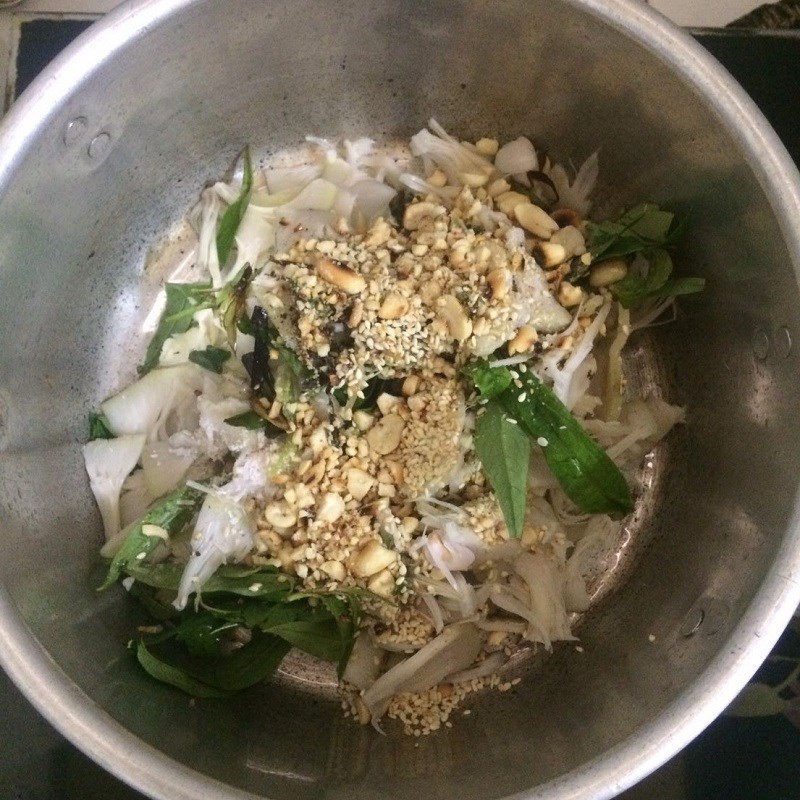 Step 2 Make green jackfruit salad Vegan green jackfruit salad (recipe shared by user)