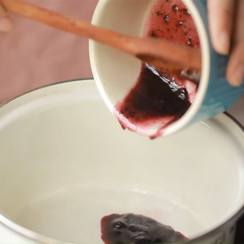 Step 5 Make the blueberry yogurt cream mixture and prepare the mousse Blueberry Yogurt Mousse Cake