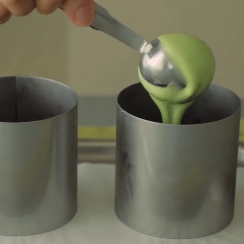 Step 5 Making mousse mixture Green tea and white chocolate mousse