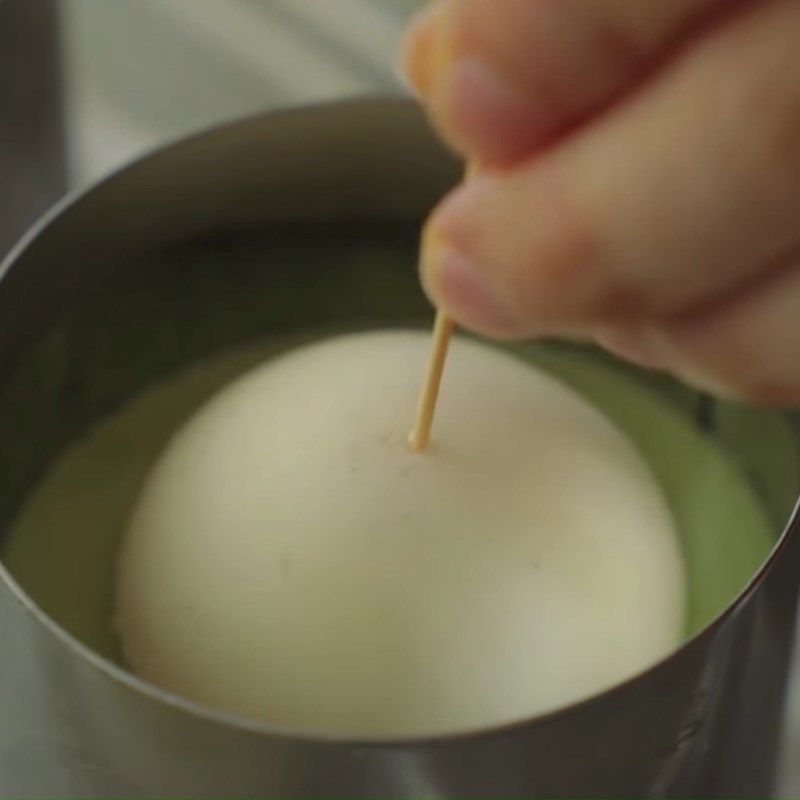 Step 5 Making mousse mixture Green tea and white chocolate mousse